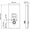 Пристенный модуль системы инсталляции для унитазов WASSERKRAFT NAAB 86TLT.040.SE.BL