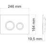 Система инсталляции для унитазов WASSERKRAFT ABENS 20TLT.010.ME.WH.PB01