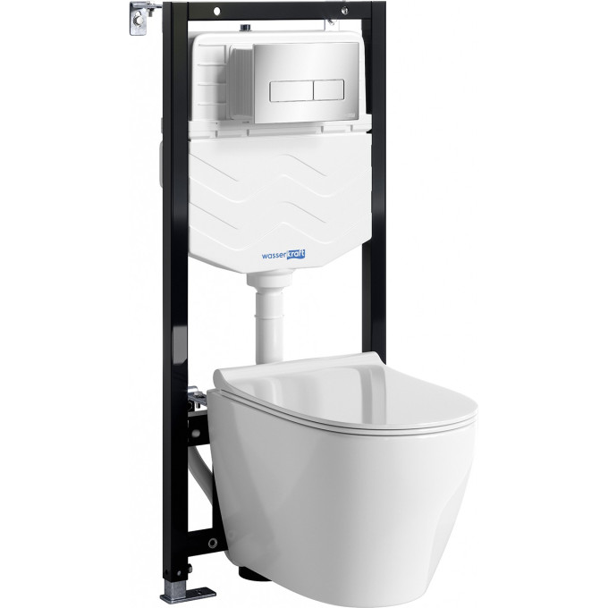 Система инсталляции с унитазом WASSERKRAFT ALLER 10TLT.010.ME.CH03.H002