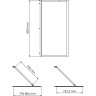 Стеклянная шторка WASSERKRAFT ABENS 20W01-80 BRUSHED NICKEL FIXED 20W01-80BN